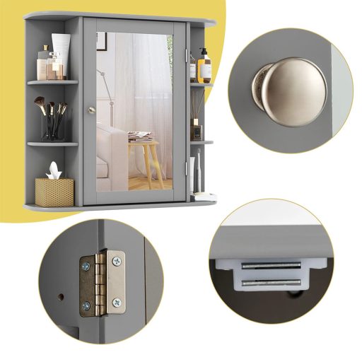 Fürdőszobai szekrény, szürke