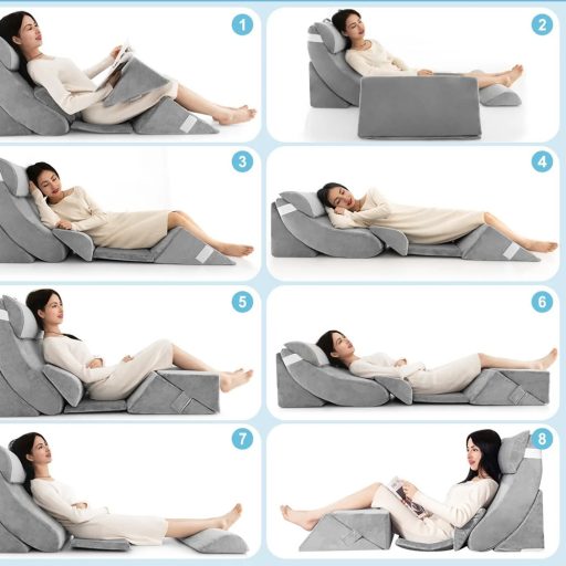 7dílná sada ortopedických klínových polštářů