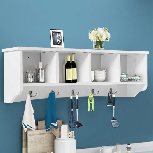 Nástěnný věšák s úložnými přihrádkami