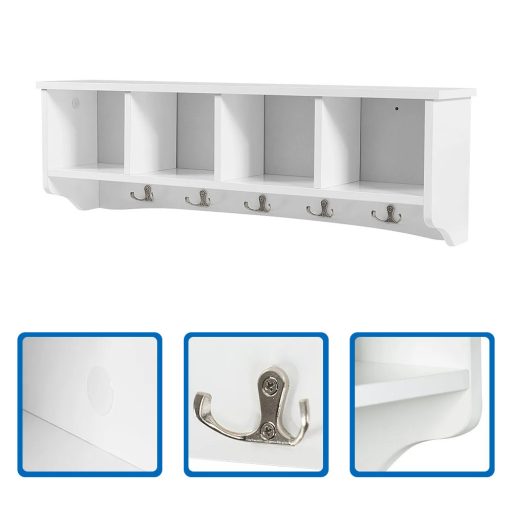 Nástěnný věšák s úložnými přihrádkami