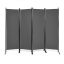 Paraván 4dílný 173 cm, šedý