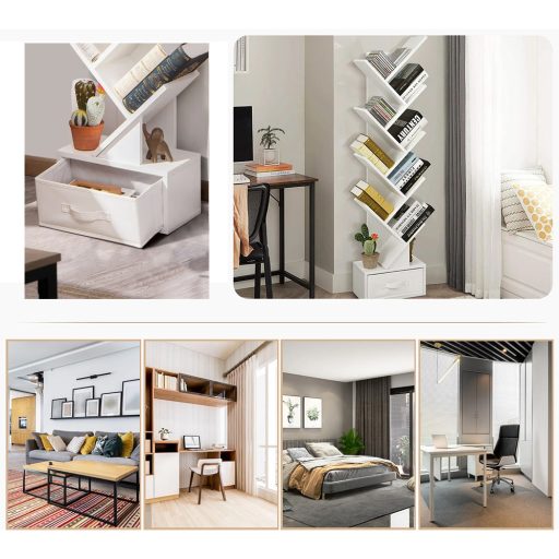 Knihovna 10patrová, bílá