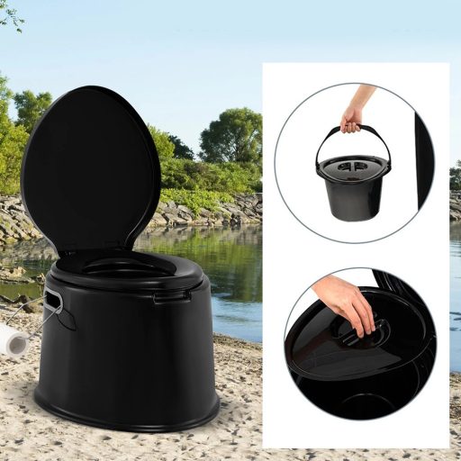 Mobilní toaleta, černá