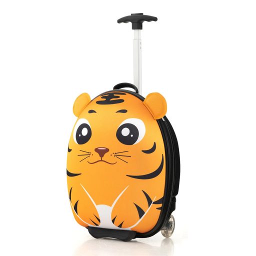 Dětský kufr na kolečkách a batoh, oranžový