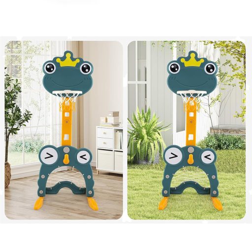 Basketbalový koš 4 v 1 s nastavitelnou výškou a kroužky, oranžový