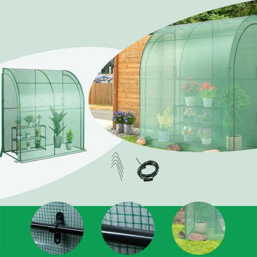 Zahradní skleník 2,1 × 1,9 × 2,1 m