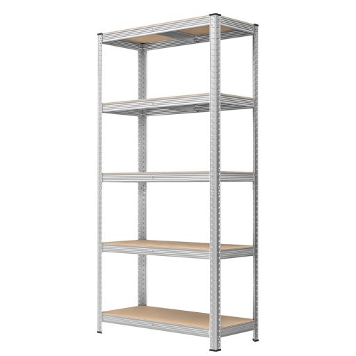 Ocelový regál, stříbrný, sada, 2 ks