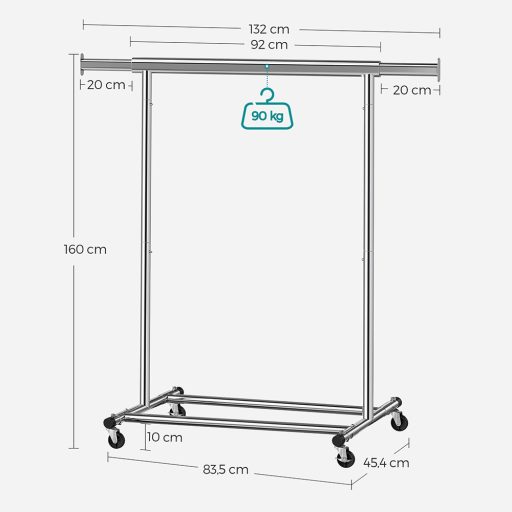 Pojízdný stojan na oblečení