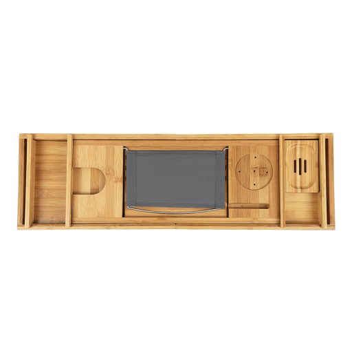 Nastavitelná bambusová police na vanu