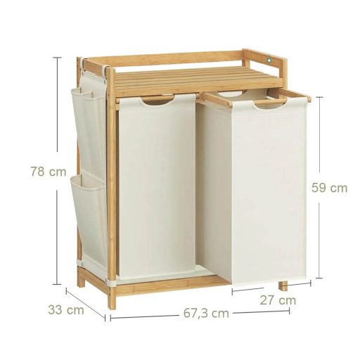 Koš na prádlo se dvěma přihrádkami