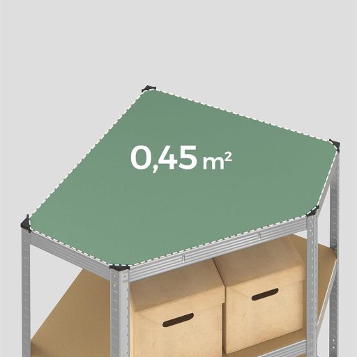 Rohová úložná police, 70x70x180 cm