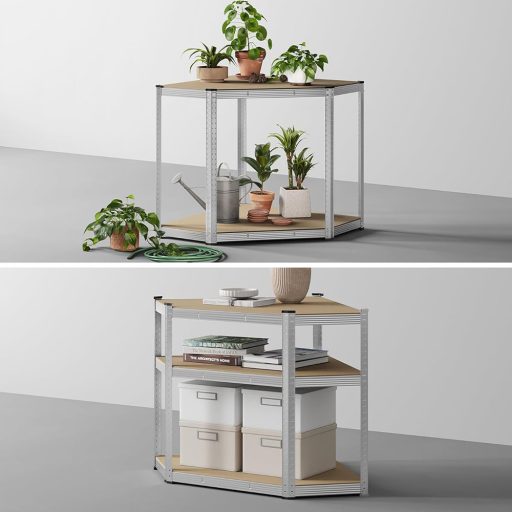 Rohová úložná police, 70x70x180 cm