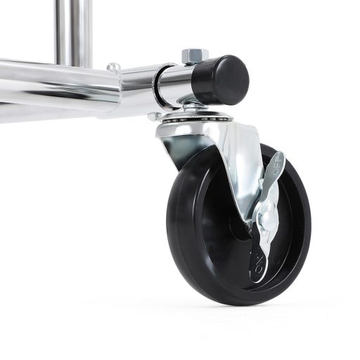 Nastavitelný věšák na oblečení s výškou a šířkou, stříbrný