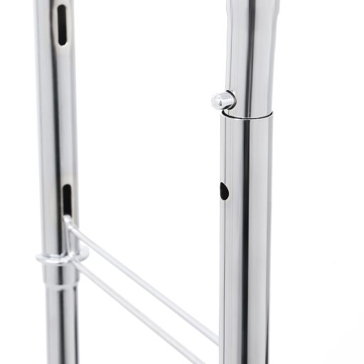 Nastavitelný věšák na oblečení s výškou a šířkou, stříbrný