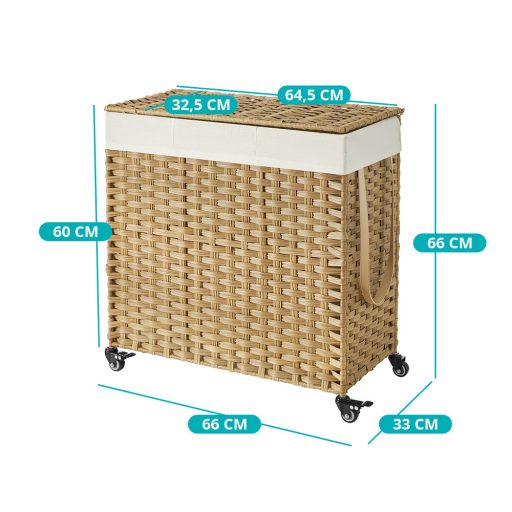 Plastový koš na prádlo 66 x 33 x 66 cm