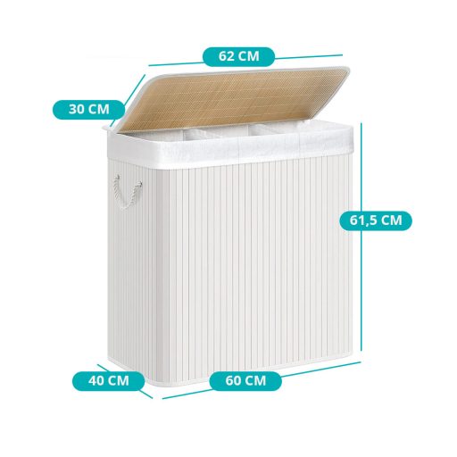 Plastový koš na prádlo, bílý