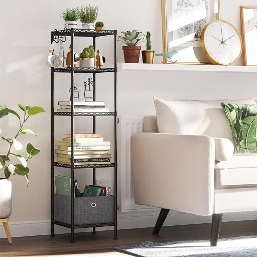 5patrový koupelnový regál 30x30x121cm