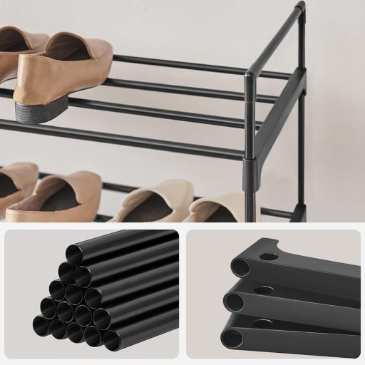 Kovový botník se 4 policemi 92x30x72cm