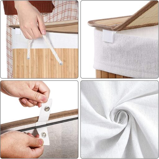 Bambusový koš na prádlo 60x40x61.5cm