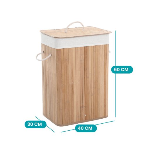 Bambusový koš na prádlo 40x30x60cm