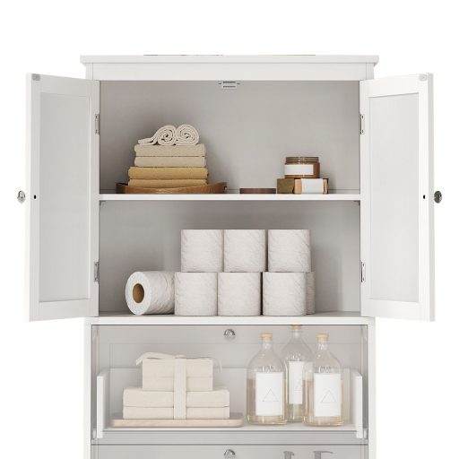 Skříňka se 2 dveřmi a 2 zásuvkami 60x30x110 cm