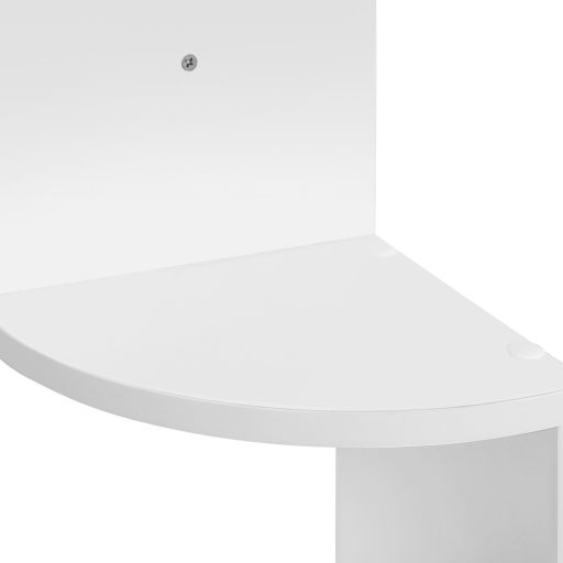 Rohová knihovna bílá 20x20x126 cm