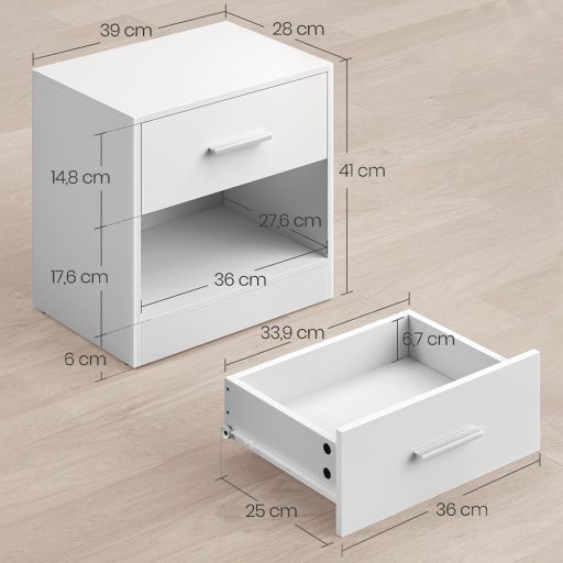 Klasický noční stolek 39x27,6x41 cm