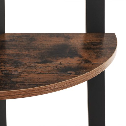 Rohová police, černá 37,2x37,2x159 cm