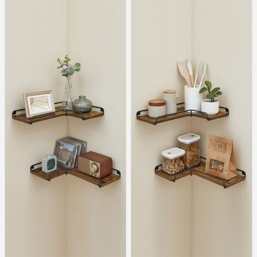 Rohová police ve tvaru L, sada 2 ks