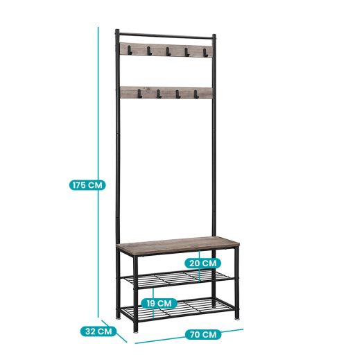 Předsíňová stěna s věšákem a věšákem na oblečení